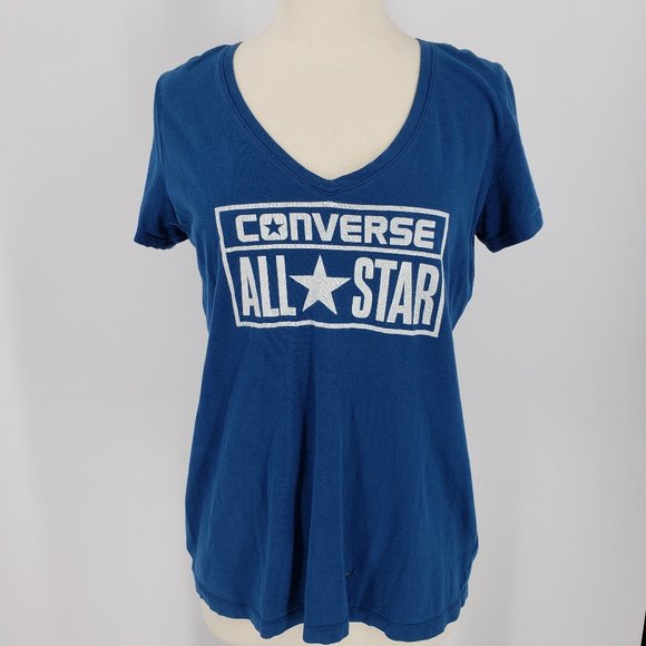 blue converse shirt